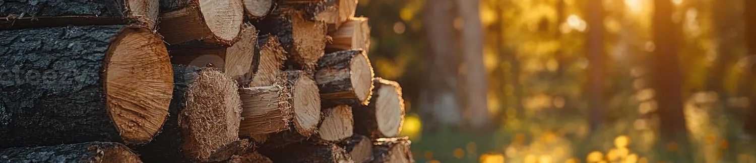 Stack of firewood in Autumn