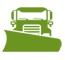 Green Snow Plow Truck Icon